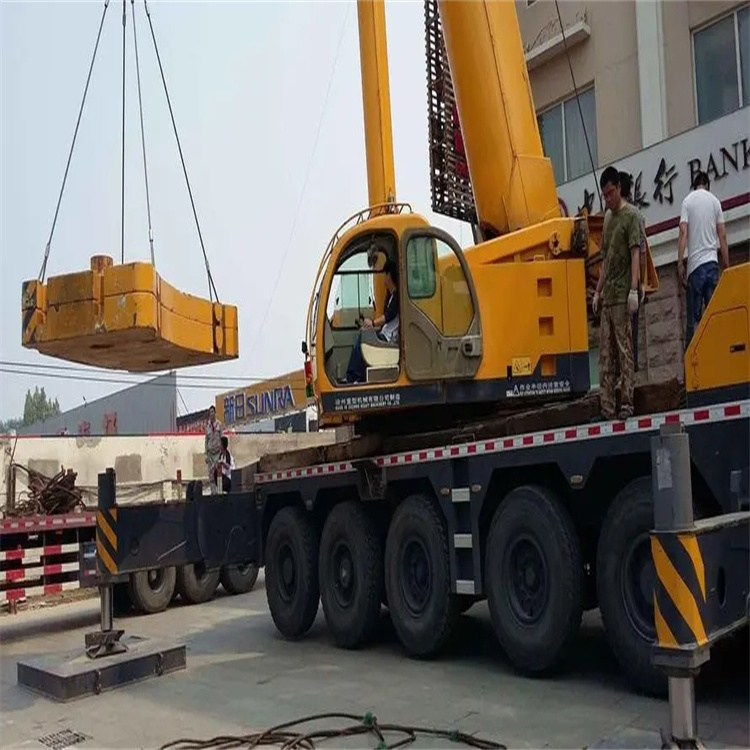 长洲当地吊车出租|机器吊装|75吨|工厂搬迁服务